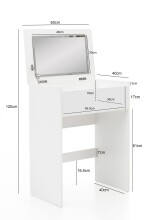 Schminktisch in Weiß - 40x60x81cm (LxBxH)