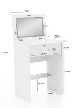 Schminktisch in Weiß - 40x60x81cm (LxBxH)