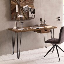 Schreibtisch in Braun - 60x130x76 (LxBxH)