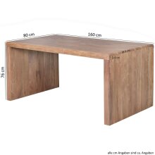 Schreibtisch in Braun - 80x160x76 (LxBxH)