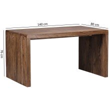Schreibtisch in Braun - 80x140x76 (LxBxH)