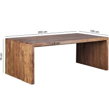 Schreibtisch in Braun - 100x200x76 (LxBxH)