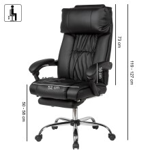 Schreibtischstuhl in Schwarz - 67x67x127 (LxBxH)