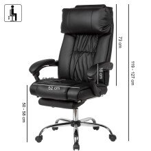 Schreibtischstuhl in Schwarz - 67x67x127 (LxBxH)