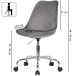 Schreibtischstuhl in Grau - 65x65x94 (LxBxH)