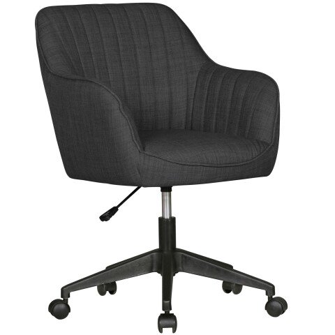 Schreibtischstuhl in Schwarz aus Bezug: Stoff Fußkreuz: Nylon - 65x65x90 (LxBxH)