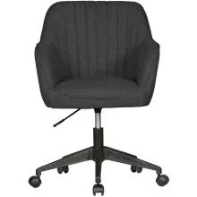 Schreibtischstuhl in Schwarz aus Bezug: Stoff Fußkreuz: Nylon - 65x65x90 (LxBxH)