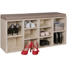Schuhbank in Grau - 104x30x53 (LxBxH)