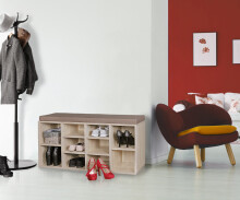 Schuhbank in Grau - 104x30x53 (LxBxH)
