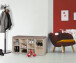 Schuhbank in Grau - 104x30x53 (LxBxH)