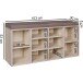 Schuhbank in Grau - 104x30x53 (LxBxH)