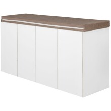 Schuhbank in Weiß - 104x30x53 (LxBxH)