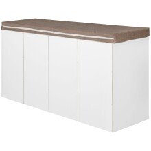Schuhbank in Weiß - 104x30x53 (LxBxH)