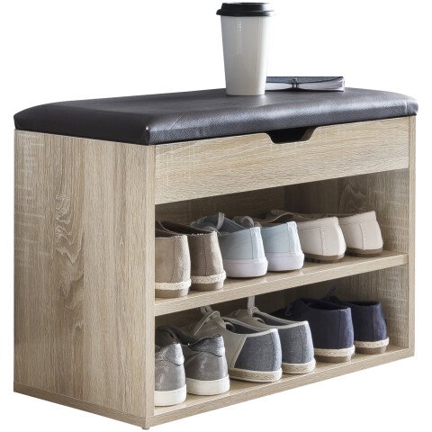 Schuhbank in Grau - 60x30x40cm (LxBxH)