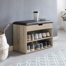 Schuhbank in Grau - 60x30x40cm (LxBxH)