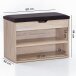 Schuhbank in Grau - 60x30x40cm (LxBxH)