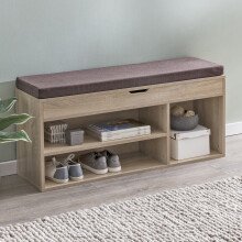 Schuhbank in Grau - 104x32x51cm (LxBxH)