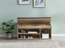 Schuhbank in Grau - 104x32x51cm (LxBxH)