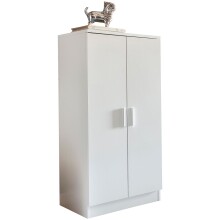 Schuhschrank in Weiß - 55x35x108cm (LxBxH)