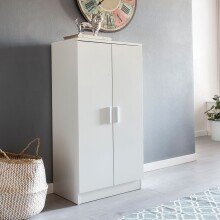 Schuhschrank in Weiß - 55x35x108cm (LxBxH)