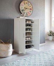 Schuhschrank in Weiß - 55x35x108cm (LxBxH)