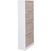 Schuhschrank in Weiß - 60x24x150cm (LxBxH)