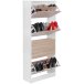 Schuhschrank in Weiß - 60x24x150cm (LxBxH)