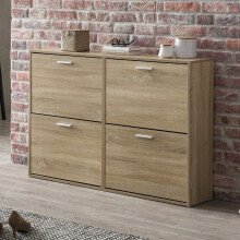 Schuhschrank in Grau - 120x24x81cm (LxBxH)