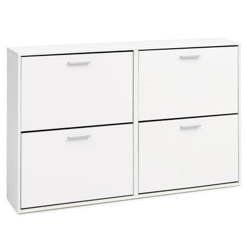 Schuhschrank in Weiß - 120x24x81cm (LxBxH)