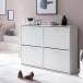 Schuhschrank in Weiß - 120x24x81cm (LxBxH)
