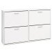 Schuhschrank in Weiß - 120x24x81cm (LxBxH)