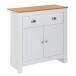 Sideboard >WL6.387< weiß mit 2 Schubladen / Türen - 79x81x34,5cm (BxHxT)