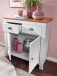 Sideboard >WL6.387< weiß mit 2 Schubladen / Türen - 79x81x34,5cm (BxHxT)