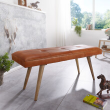 Sitzbank in Braun - 117x38x51 (LxBxH)