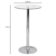 Bartisch in Silber - 105 (H)