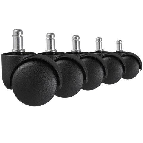 Möbelrolle (5er Set) in Schwarz aus 100% Polyurethan - 5x5x5cm (LxBxH)