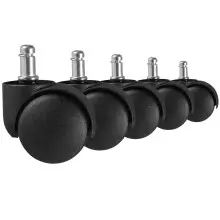 Möbelrolle (5er Set) in Schwarz aus 100% Polyurethan...