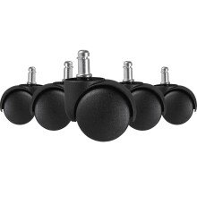 Möbelrolle (5er Set) in Schwarz aus 100% Polyurethan...