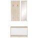 Wandgarderobe in Grau - 80x27x180cm (LxBxH)