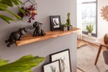 Wandregal in Braun - 115x25x4 (LxBxH)