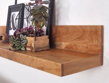 Wandregal in Braun - 80x23x17 (LxBxH)