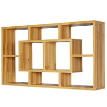 Wandregal in Braun - 85x16x48 (LxBxH)