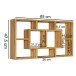 Wandregal in Braun - 85x16x48 (LxBxH)