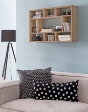 Wandregal in Grau - 75x16x51cm (LxBxH)