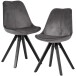 Esszimmerstuhl (2er Set) in Grau - 49x52x87 (LxBxH)