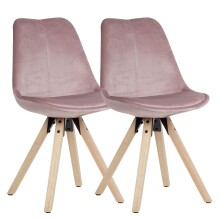 Esszimmerstuhl (2er Set) in Rosa - 49x52x87 (LxBxH)