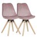 Esszimmerstuhl (2er Set) in Rosa - 49x52x87 (LxBxH)