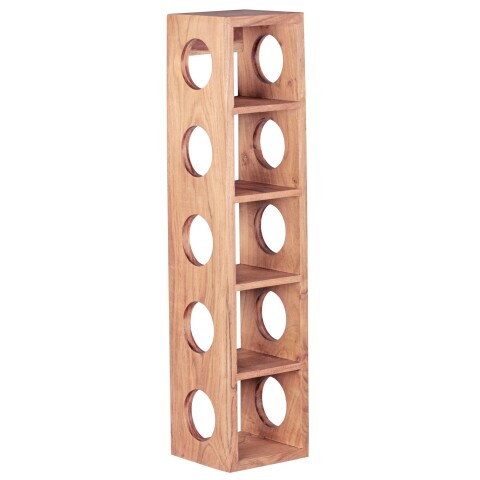 Weinregal in Braun - 15x15x70 (LxBxH)