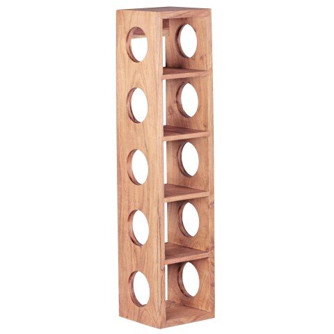 Weinregal in Braun - 15x15x70 (LxBxH)