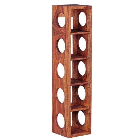 Weinregal in Braun - 15x15x70 (LxBxH)
